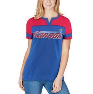 NWT, Colosseum University Of Kansas Jayhawks Shirt, Women's Size M